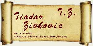 Tiodor Živković vizit kartica
